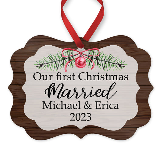 our first Christmas married ornament 2023