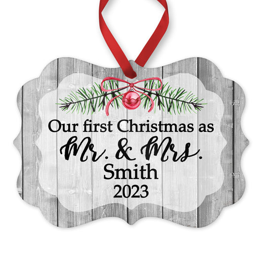 our first Christmas as Mr & Mrs personalized Christmas ornament