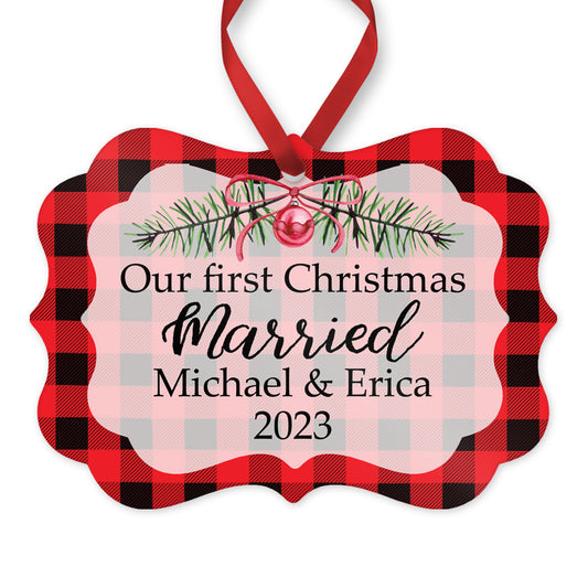 Personalized Our first Christmas married Ornament 2023