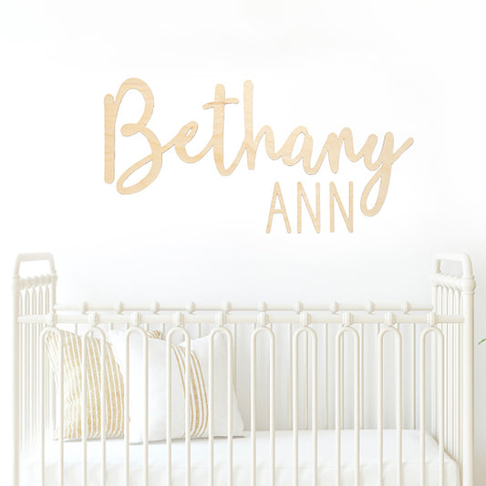 Bethany Ann Custom Nursery Name Sign