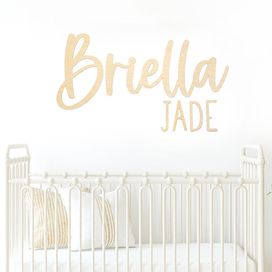 Briella Jade Custom Nursery Name Sign