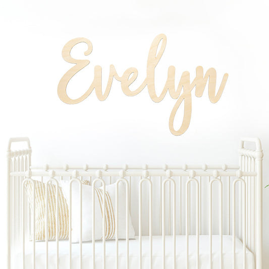 Evelyn Custom Nursery Name Sign