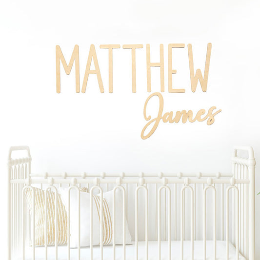 Matthew James Custom Nursery Name Sign