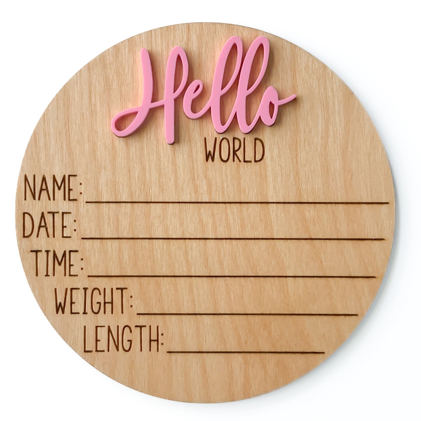 Hello World Baby Birth Announcement - Collection 3