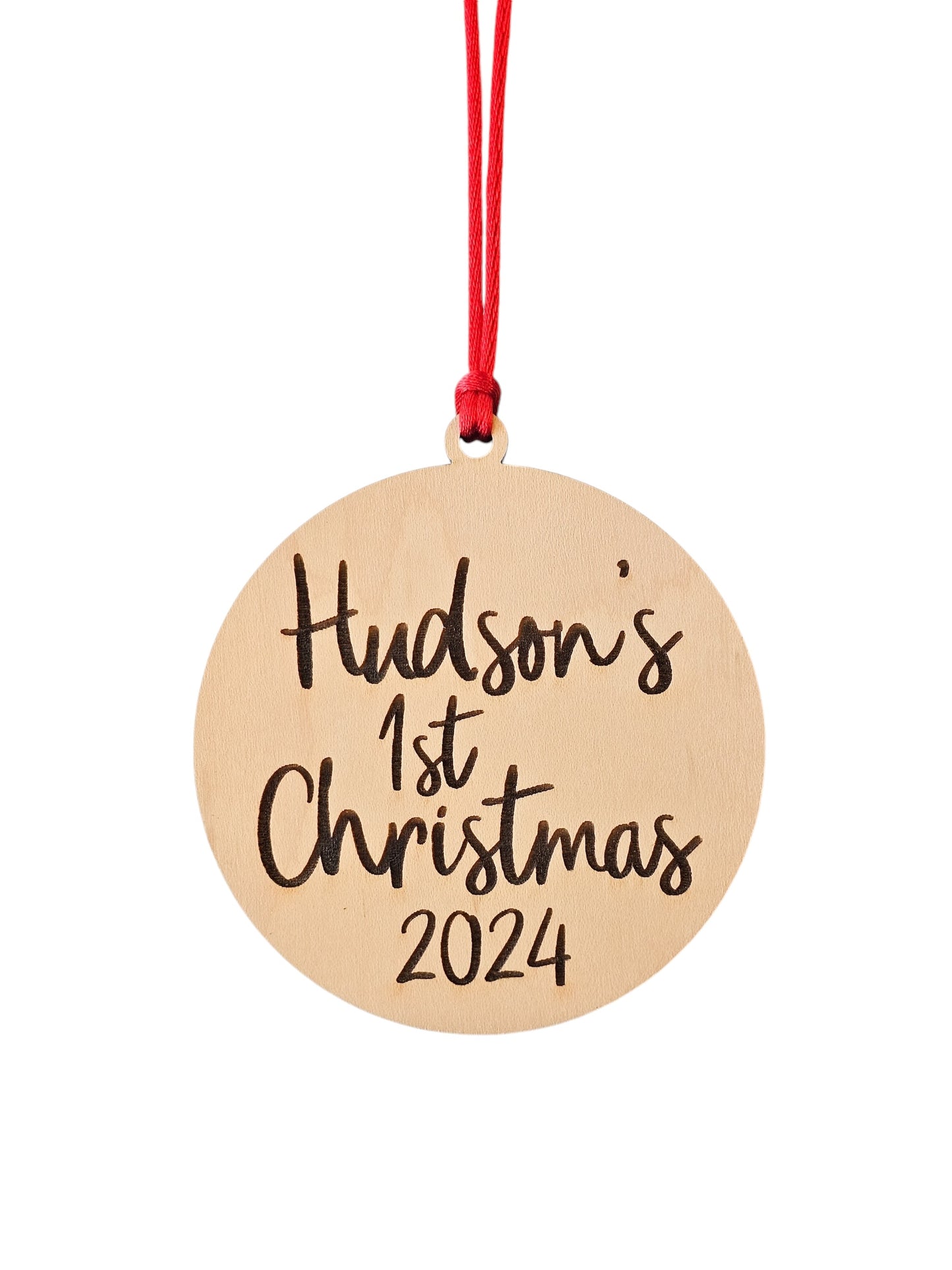 Personalized Baby's First Christmas Ornament Engraved