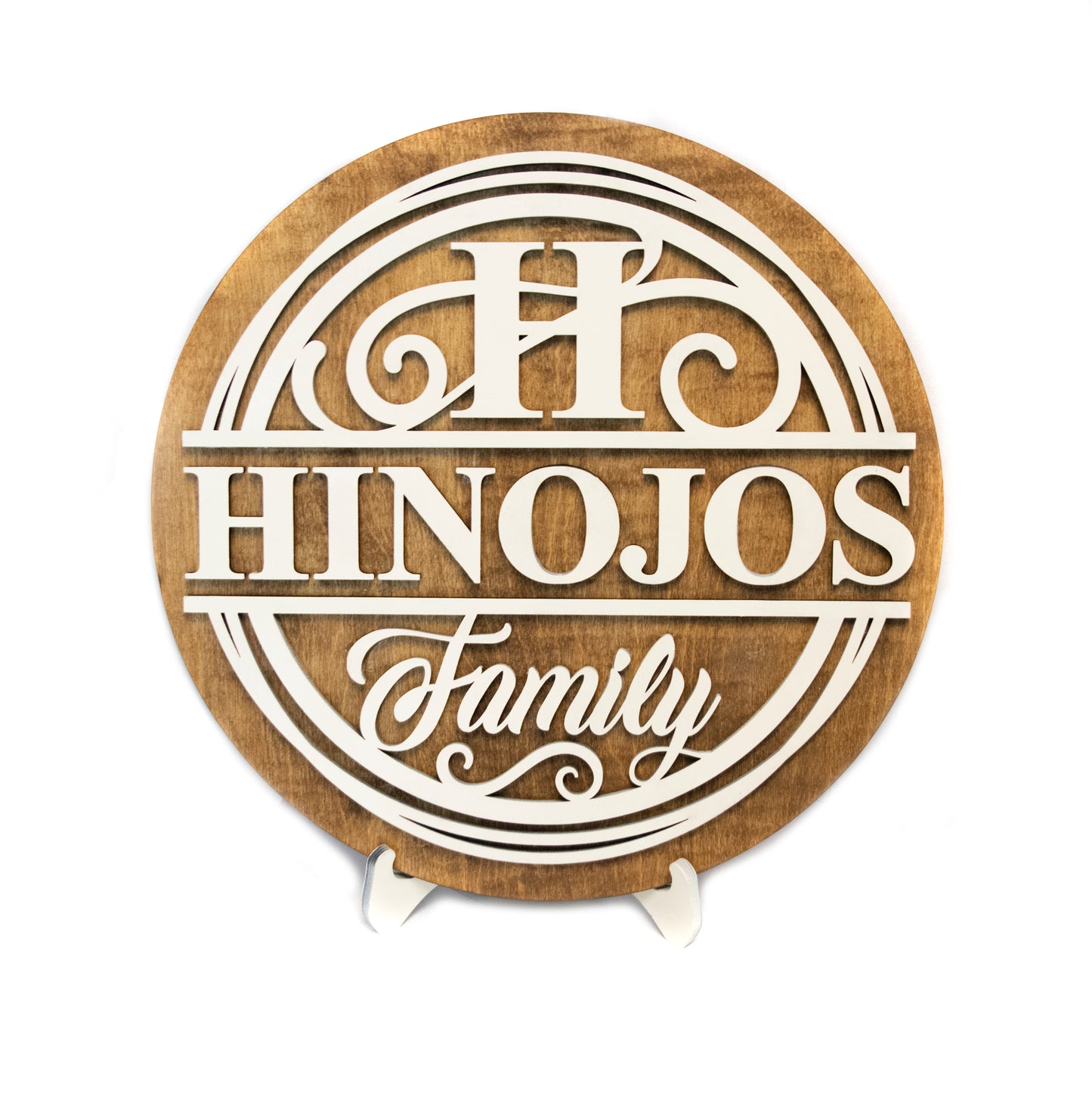 Personalized Wooden Name Sign for Familly