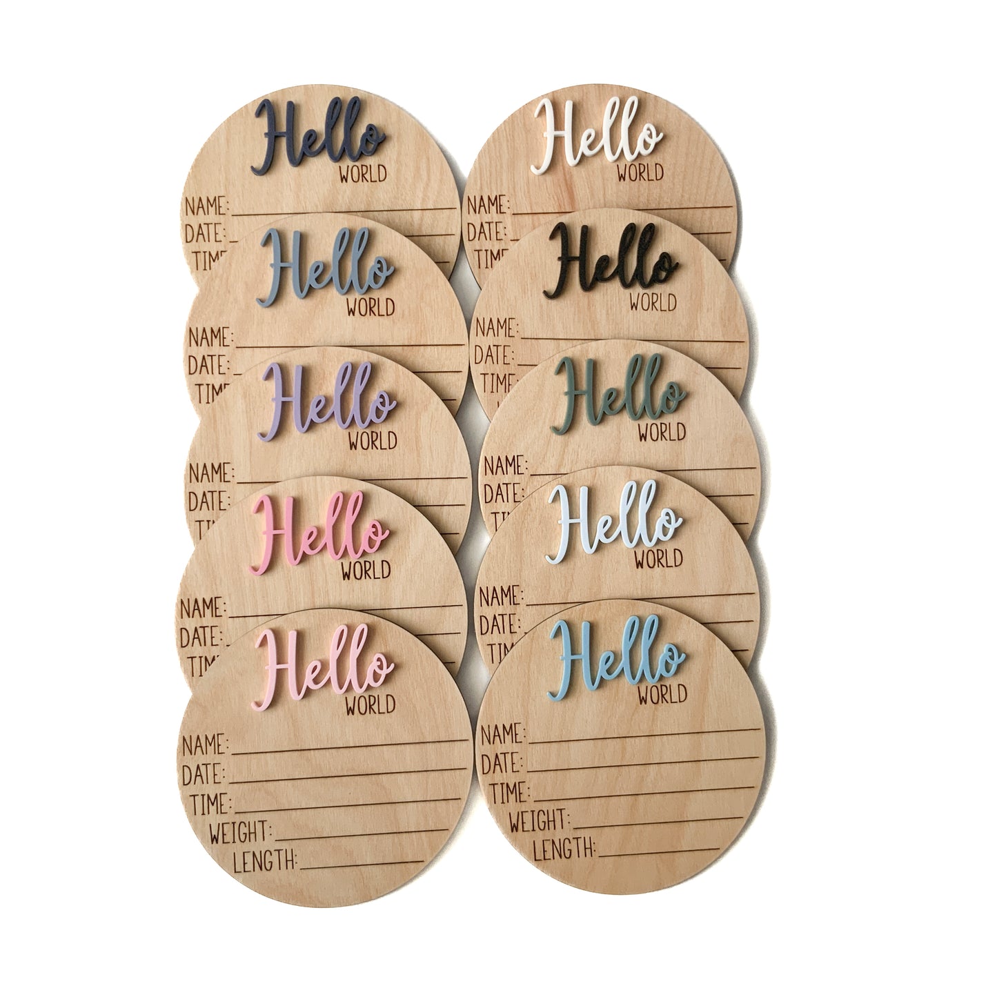 Hello World Baby Birth Announcement - Collection 1