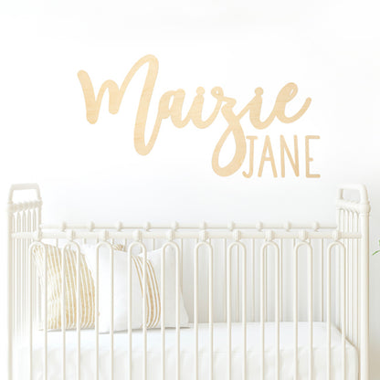 Maizie Jane Custom Nursery Name Sign