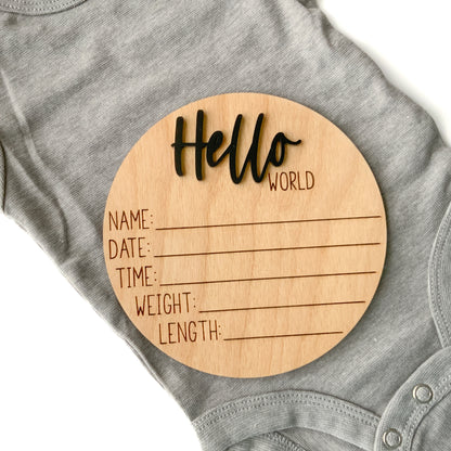 Hello World Baby Birth Announcement - Collection 2
