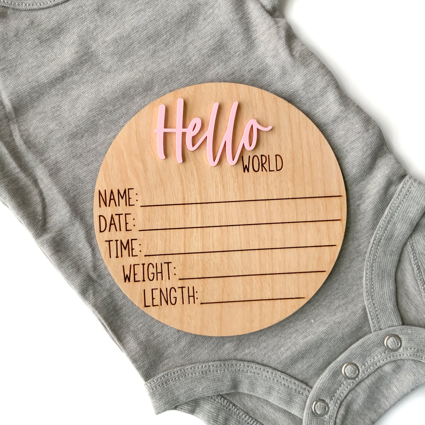 Hello World Baby Birth Announcement - Collection 2