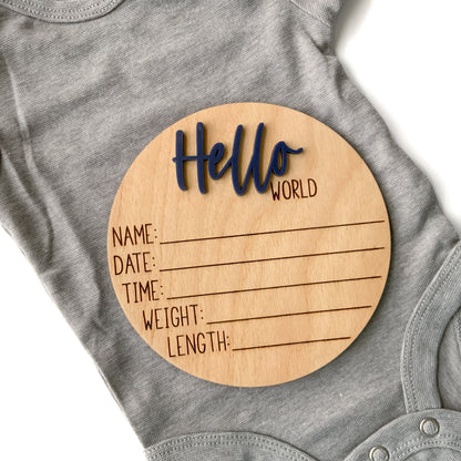 Hello World Baby Birth Announcement - Collection 2