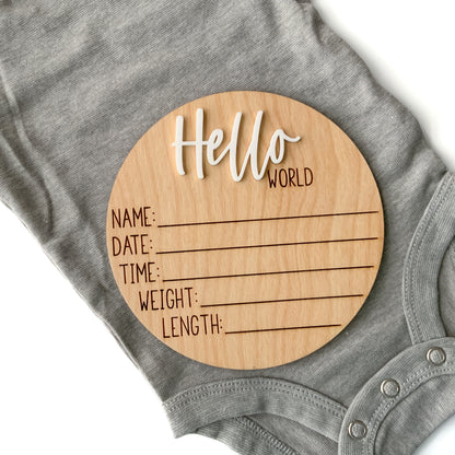 Hello World Baby Birth Announcement - Collection 2