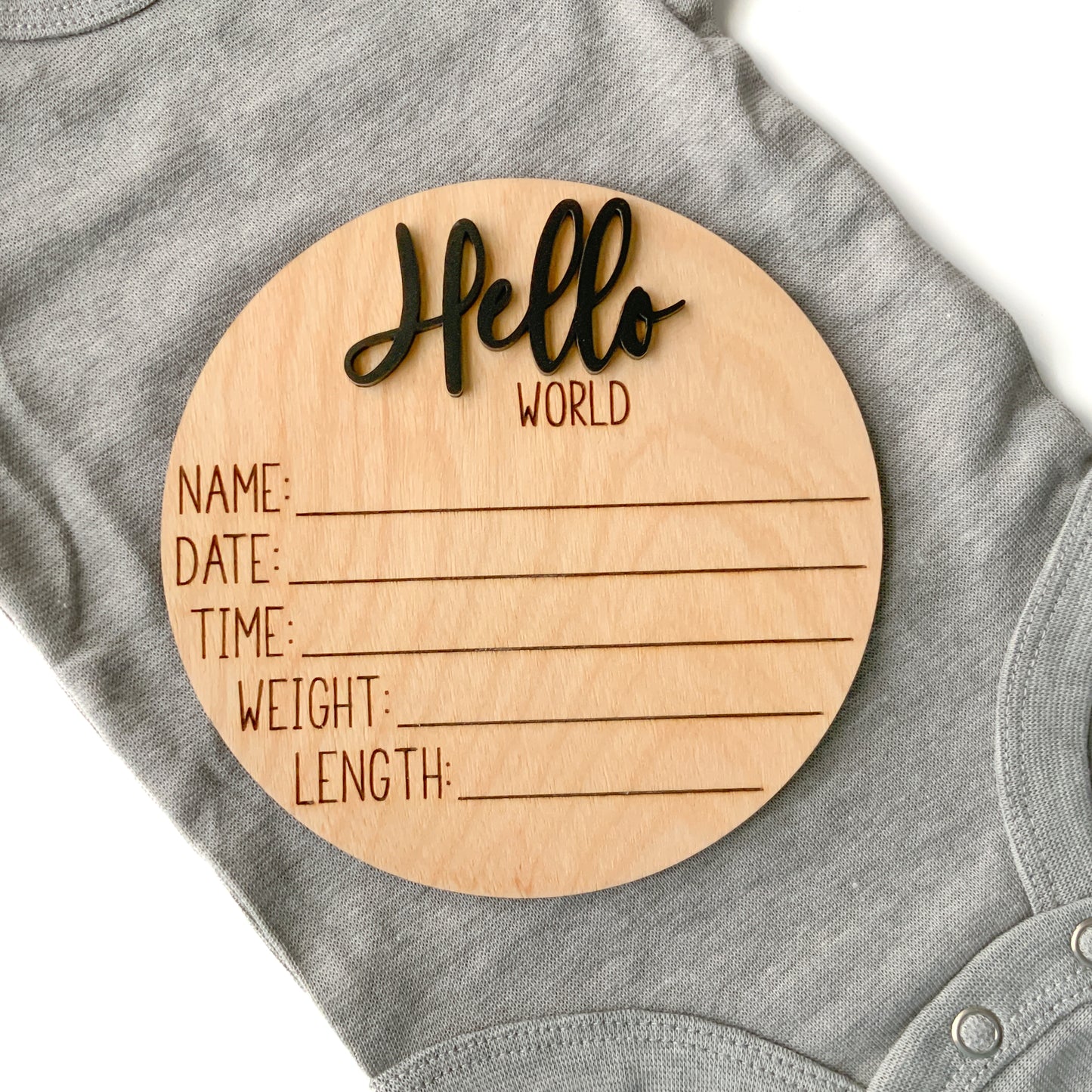 Hello World Baby Birth Announcement - Collection 3