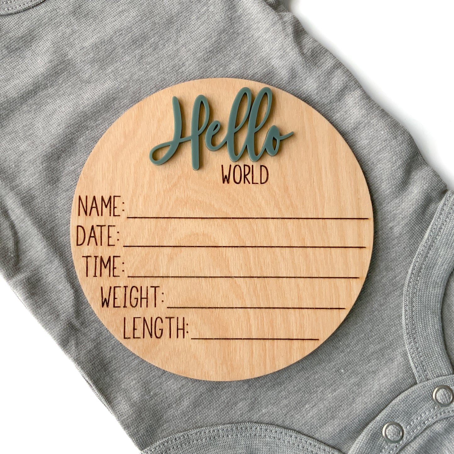 Hello World Baby Birth Announcement - Collection 3