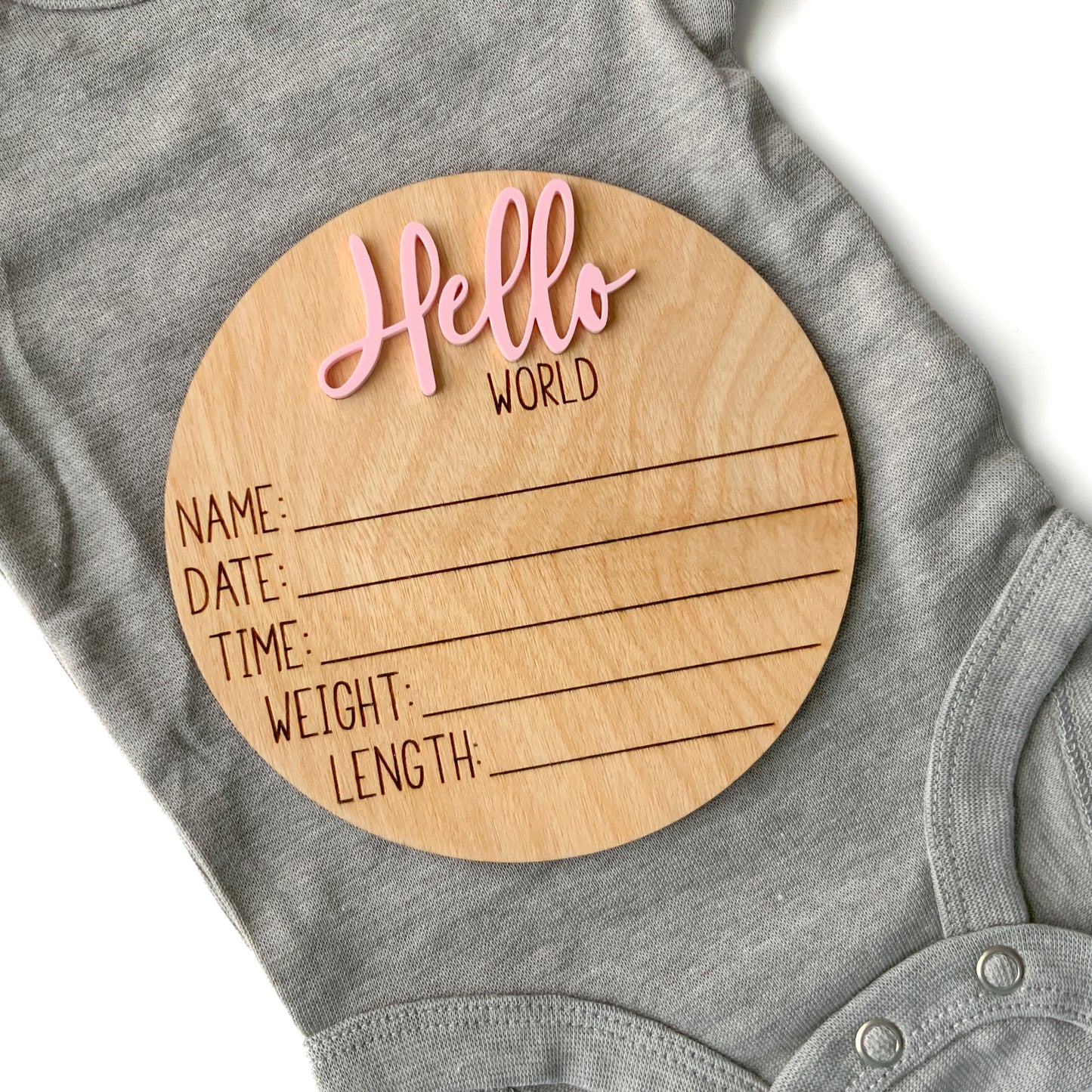 Hello World Baby Birth Announcement - Collection 3