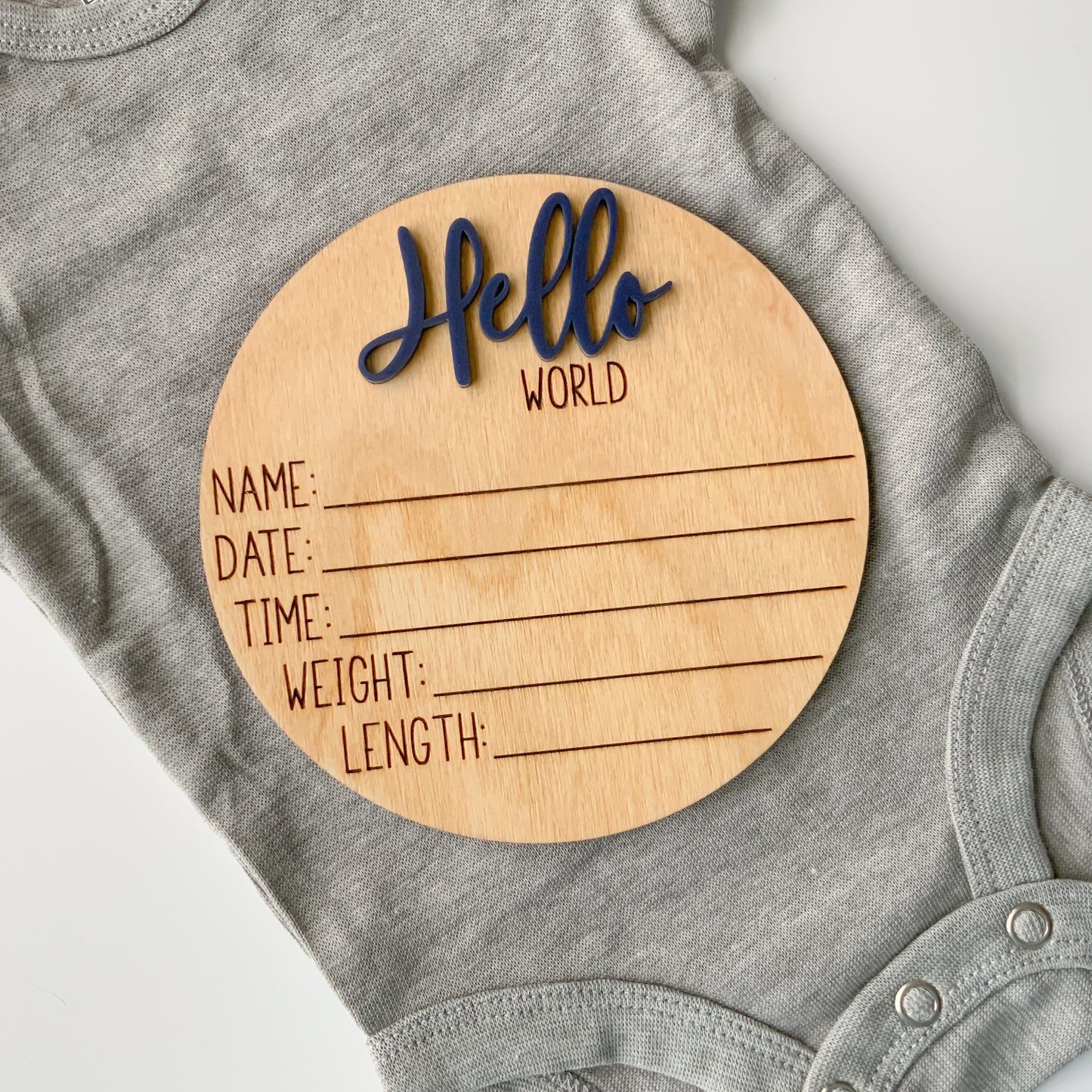 Hello World Baby Birth Announcement - Collection 3