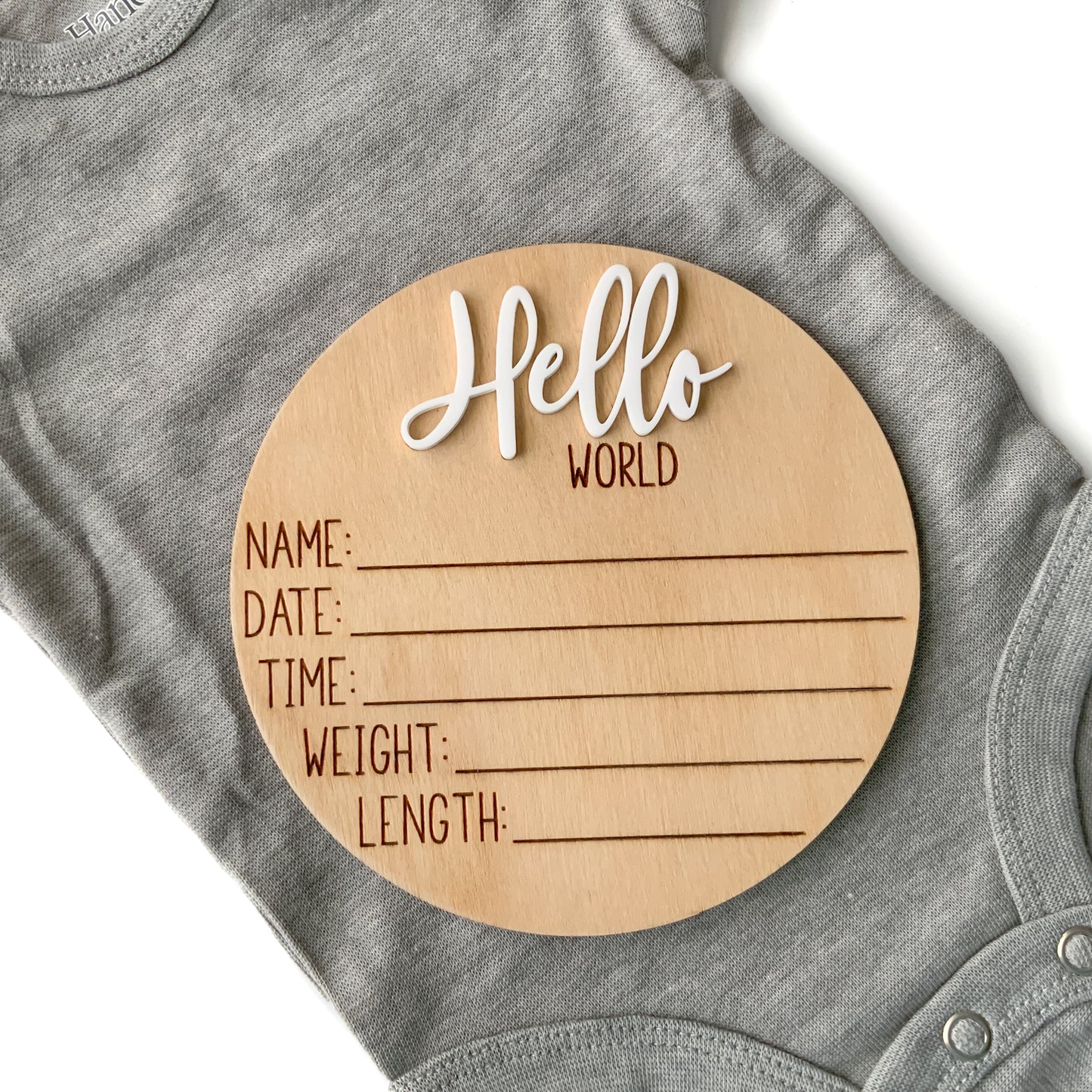 Hello World Baby Birth Announcement - Collection 3