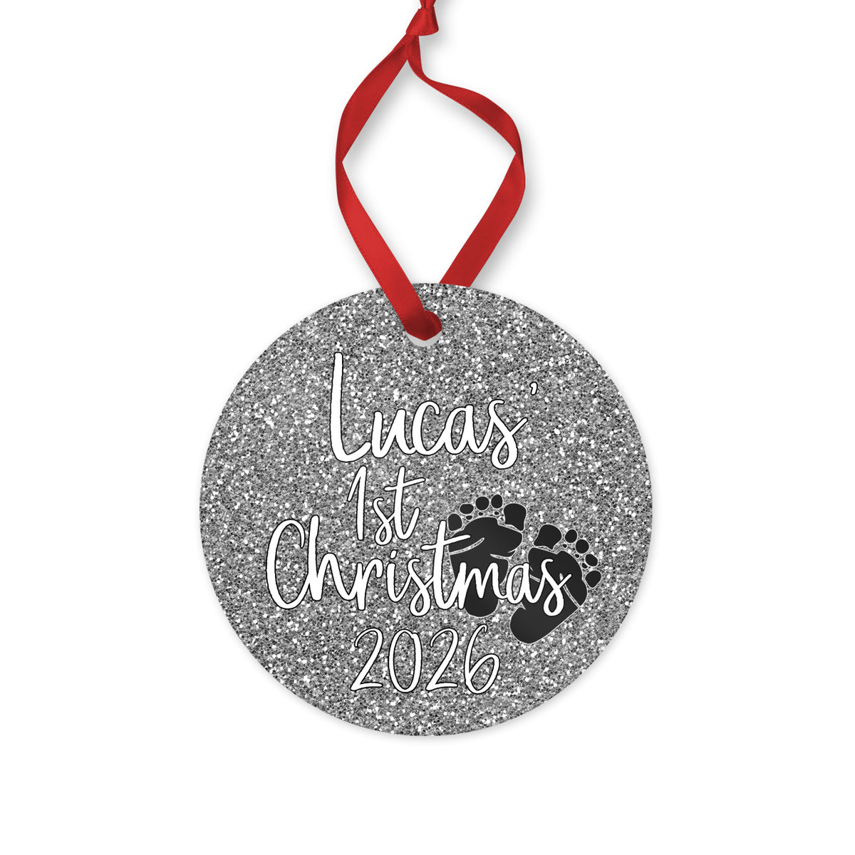 Personalized Baby's 1st Christmas ornament 2026 for baby boy