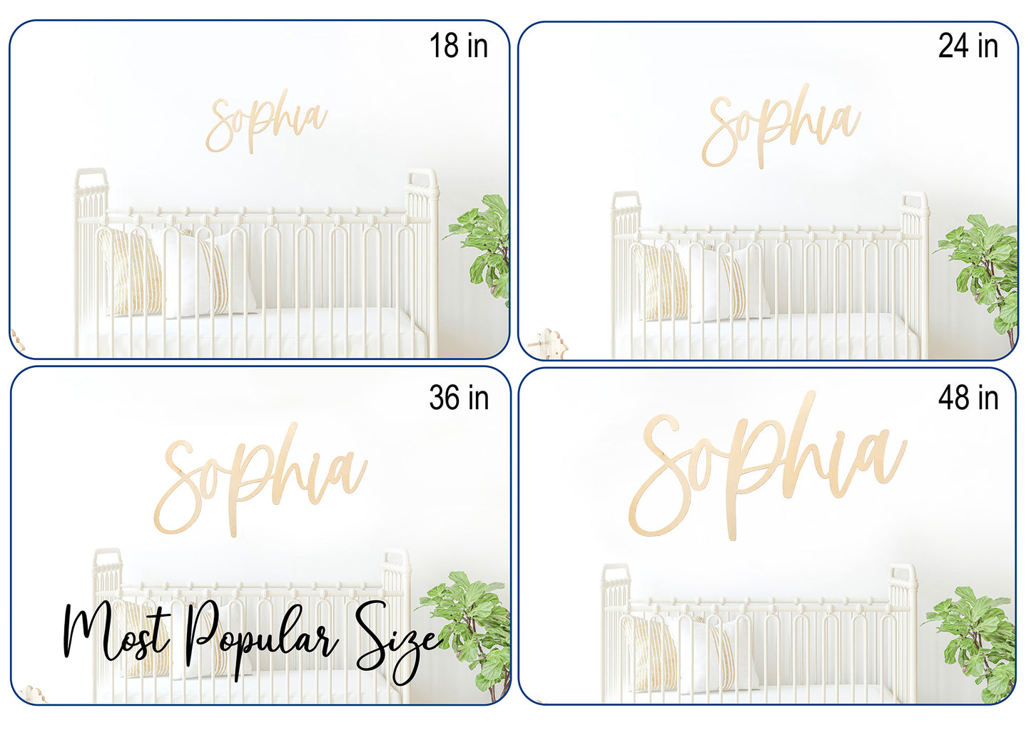 Evelyn Custom Nursery Name Sign