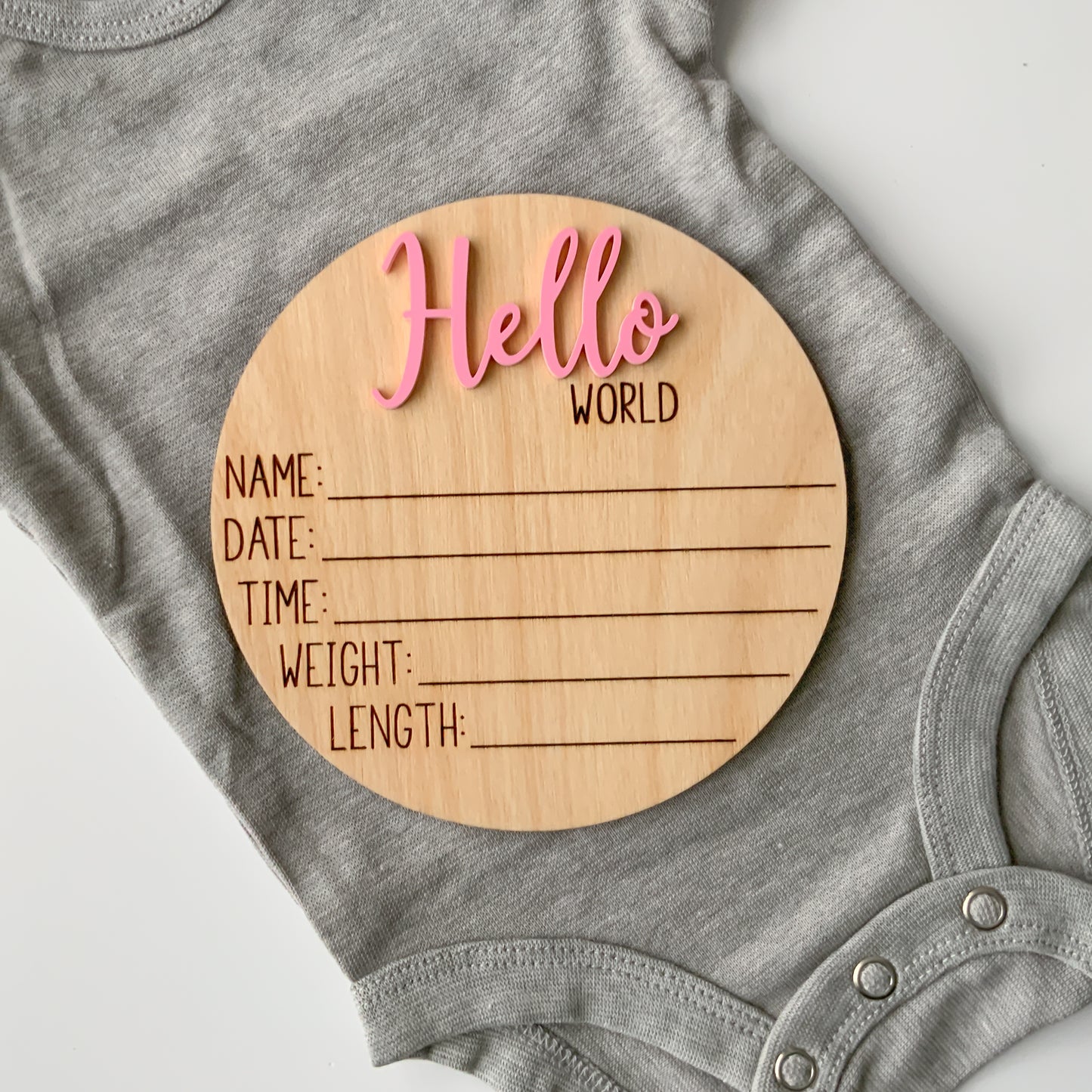 Hello World Baby Birth Announcement - Collection 1
