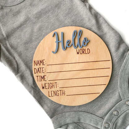 Hello World Baby Birth Announcement - Collection 1