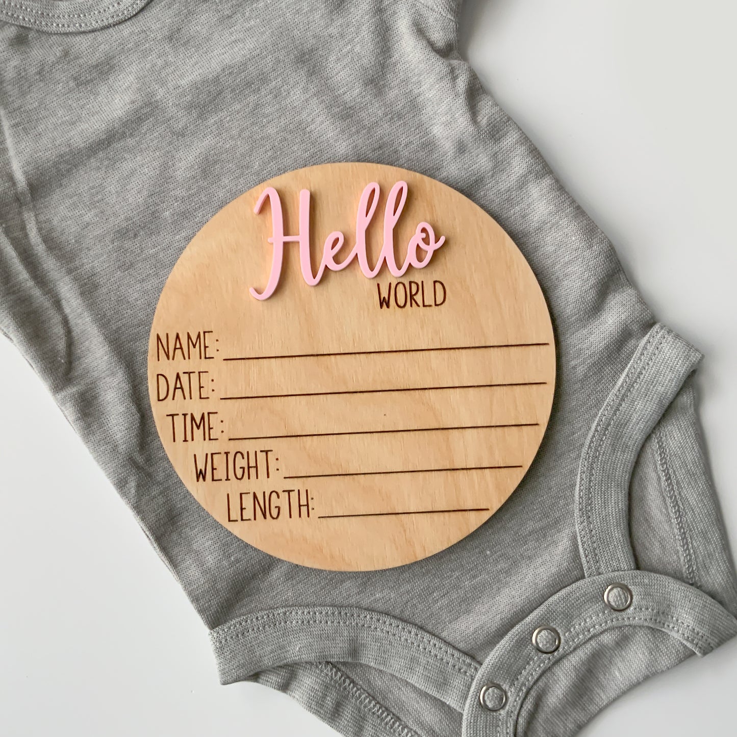Hello World Baby Birth Announcement - Collection 1