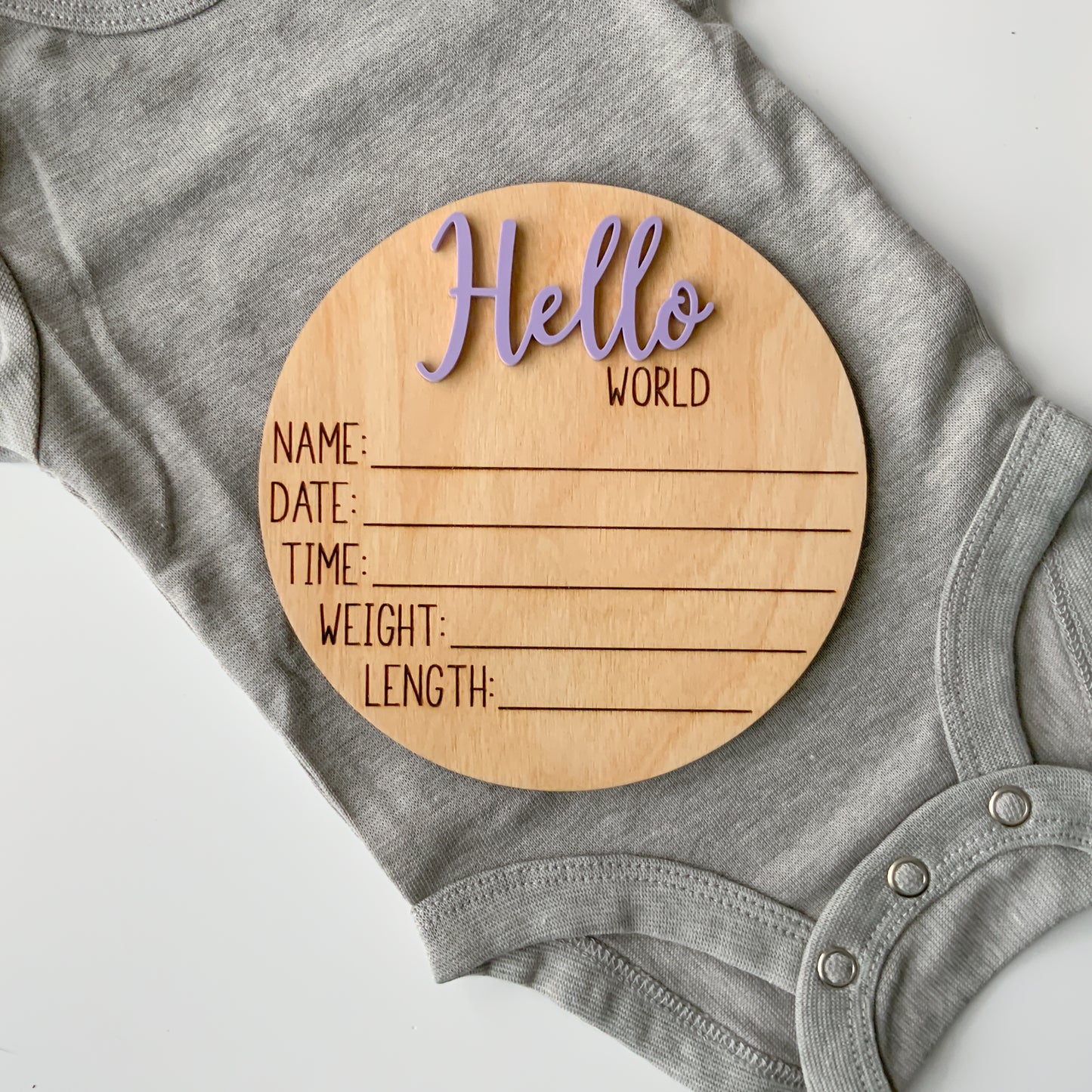Hello World Baby Birth Announcement - Collection 1