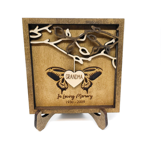 In Memory Butterfly Wings Frame