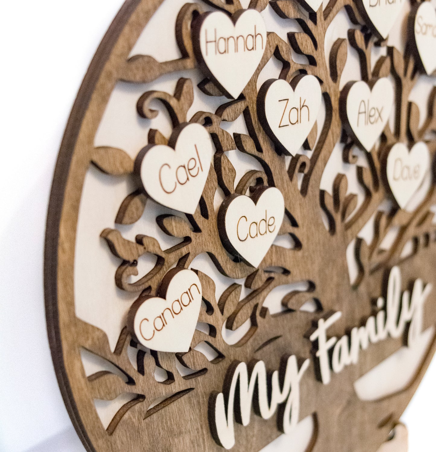 Personalized Engraved Family Tree Home Decor