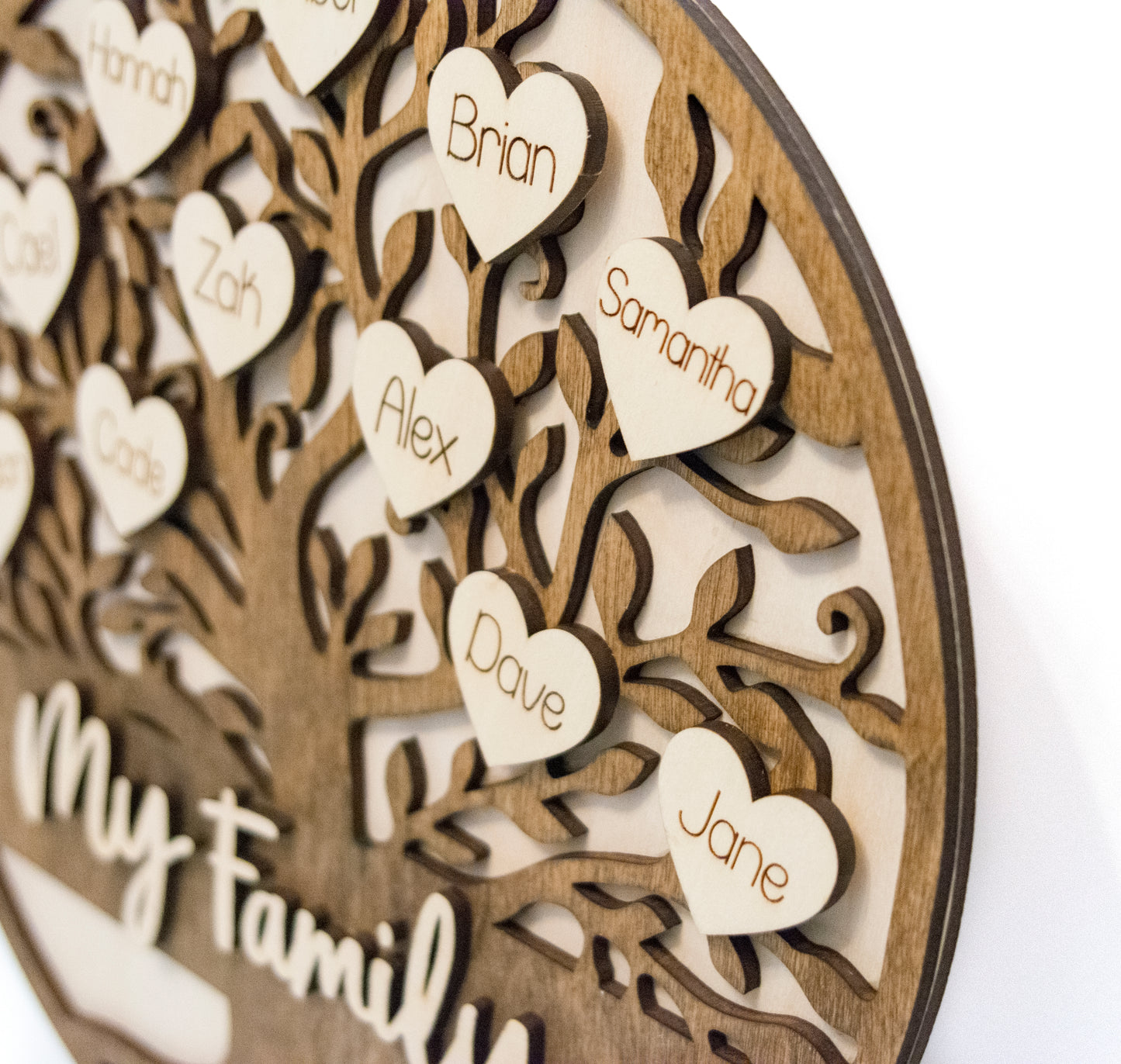 Personalized Engraved Family Tree Home Decor