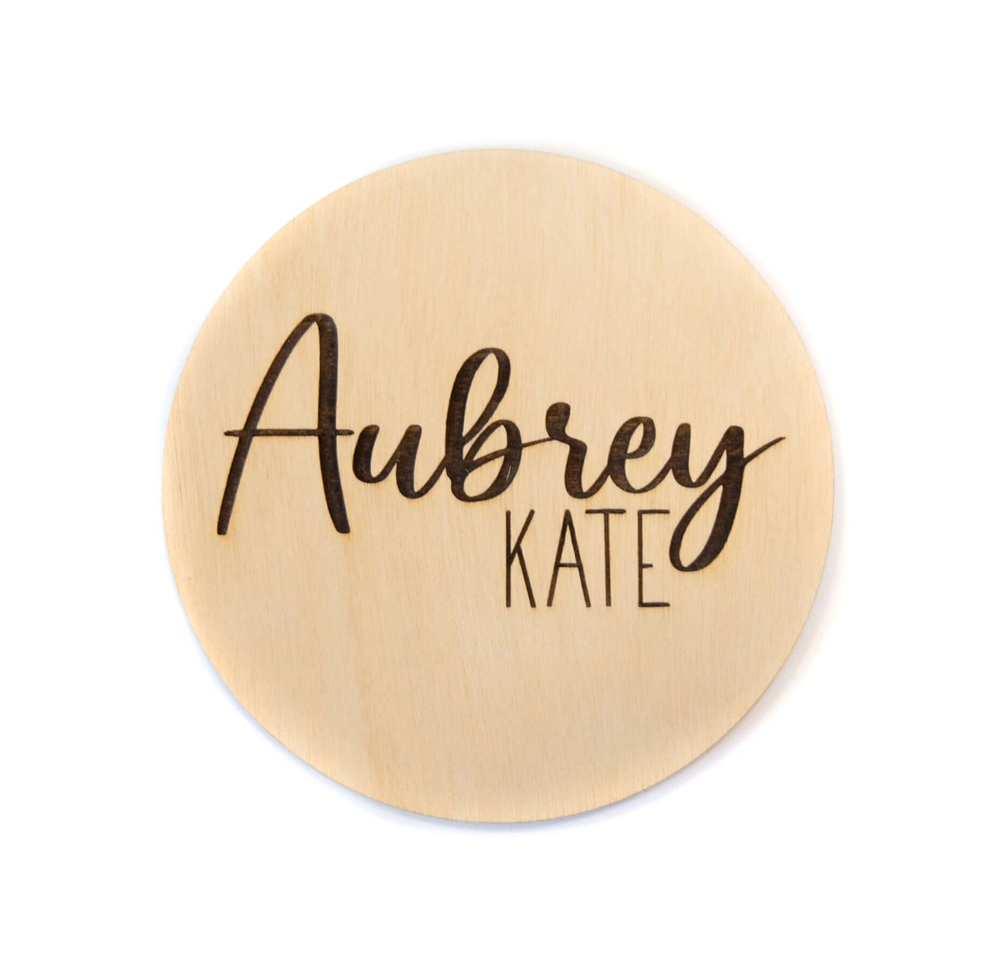 Aubrey Kate Double Sided Personalized Baby Birth Announcement Sign for Hospital - Newborn Name Announcement Sign