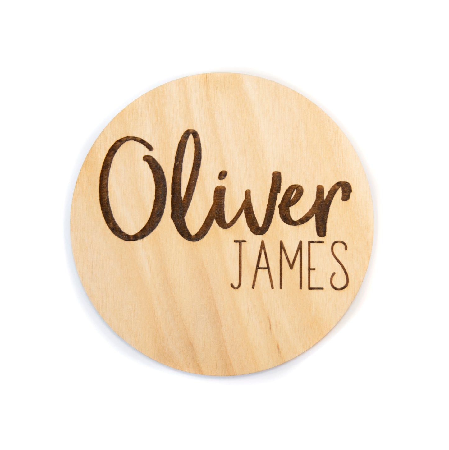 Oliver James Double Sided Personalized Baby Birth Announcement Sign for Hospital