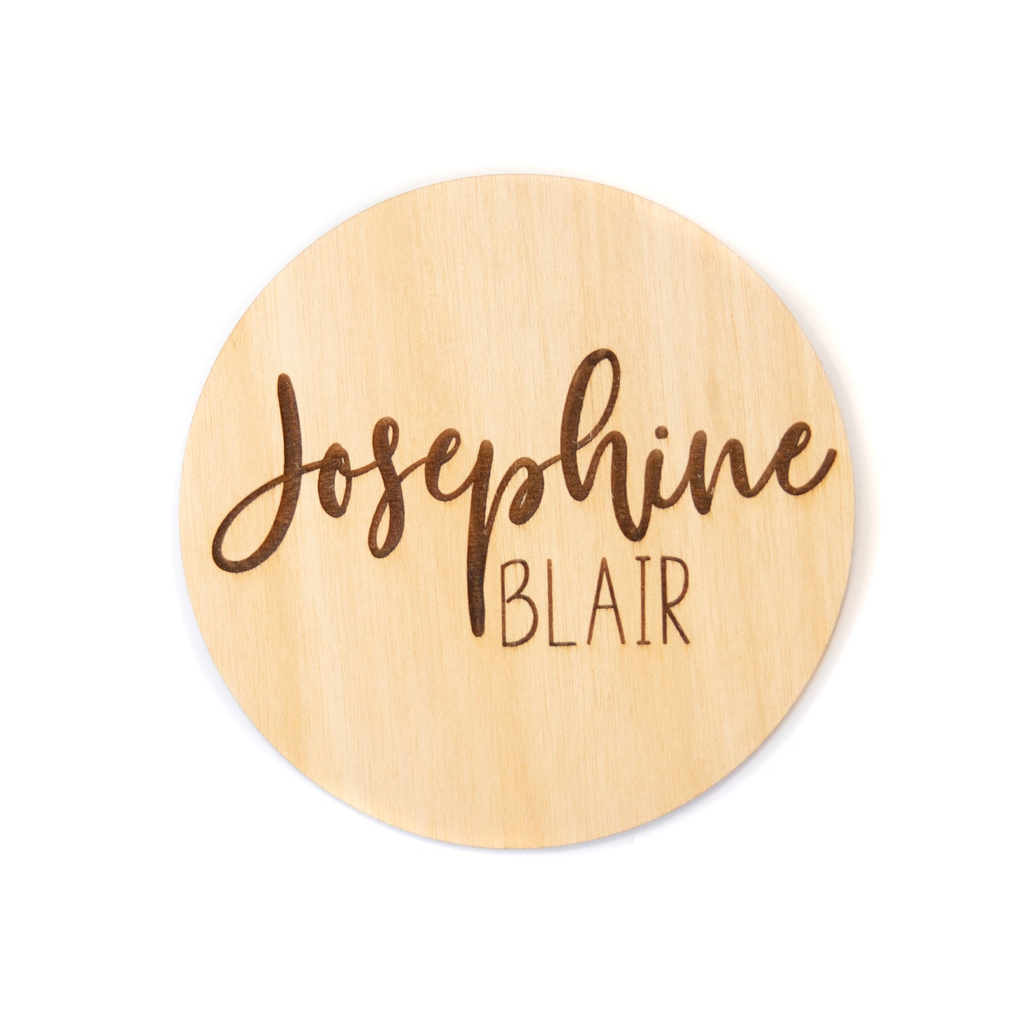 Josphine Blair double sided birth announcement for hosptial