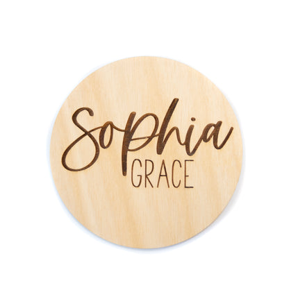 Sophia Grace Double Sided Birth Announcement