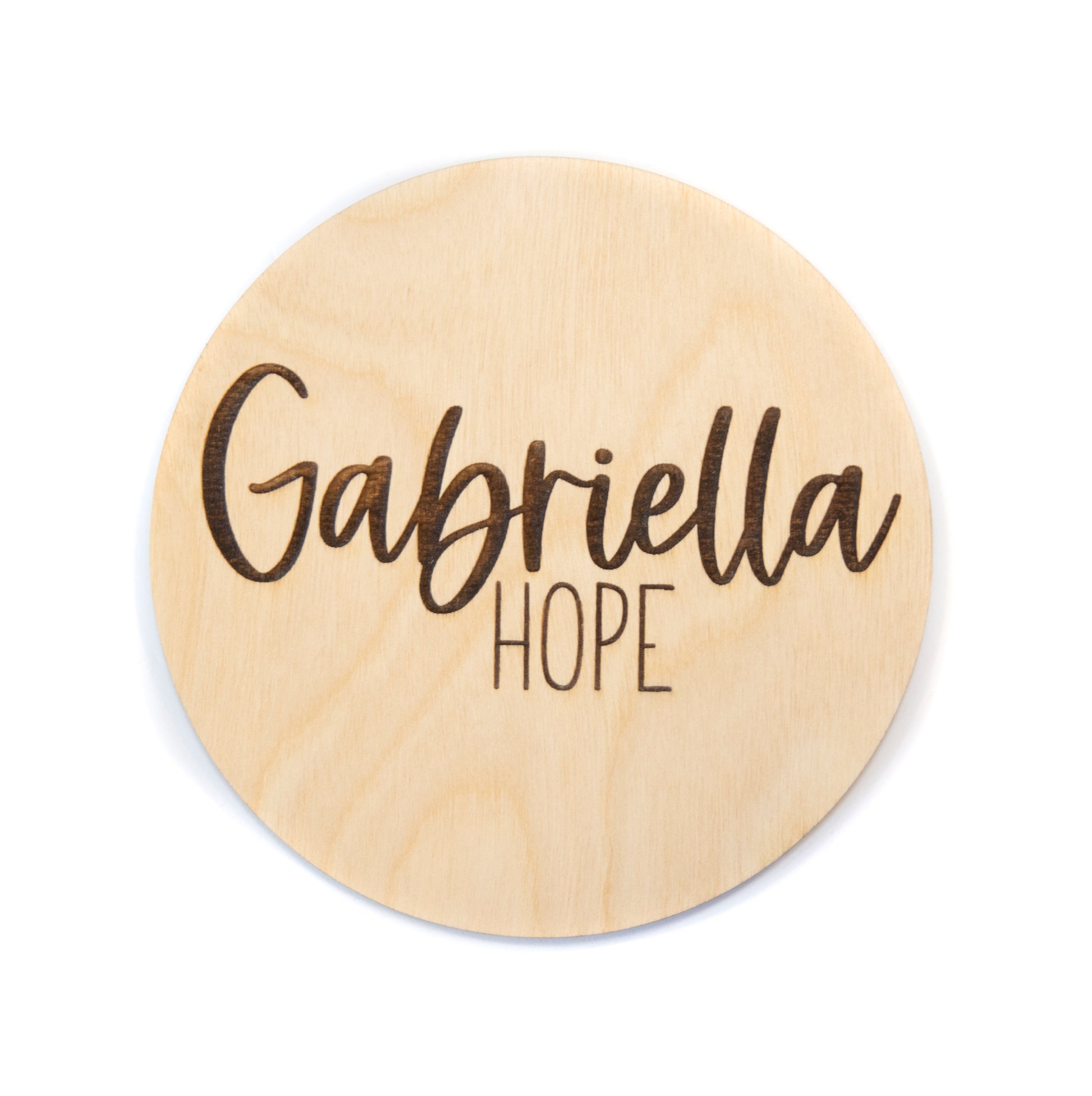 Gabriella Hope double sided birth announcement for hospital