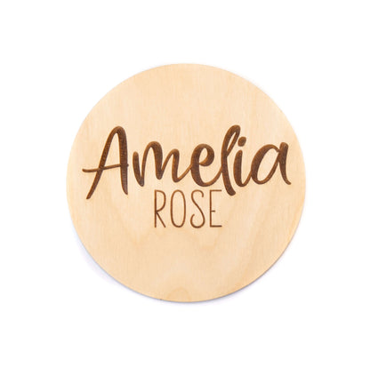 Amelia Rose double sided - Double Sided Personalized Baby Birth Announcement Sign for Hospital