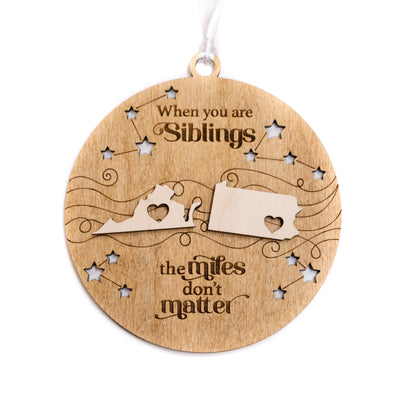 The Miles Dont Matter ornaments - Togetherness ornament - Long Distance - Personalized Family Ornaments