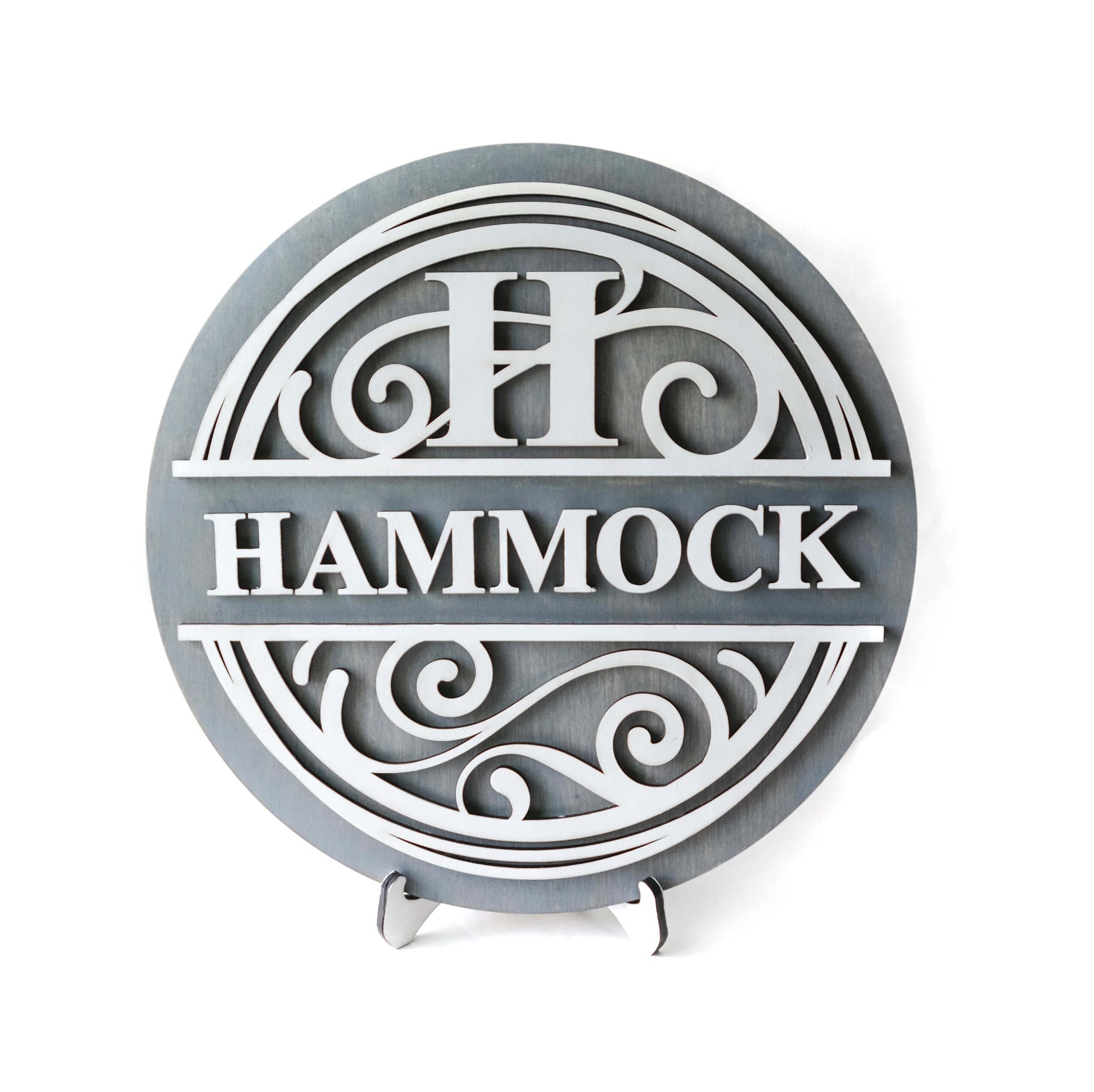 Customized Round Family Name Sign for Home Decor