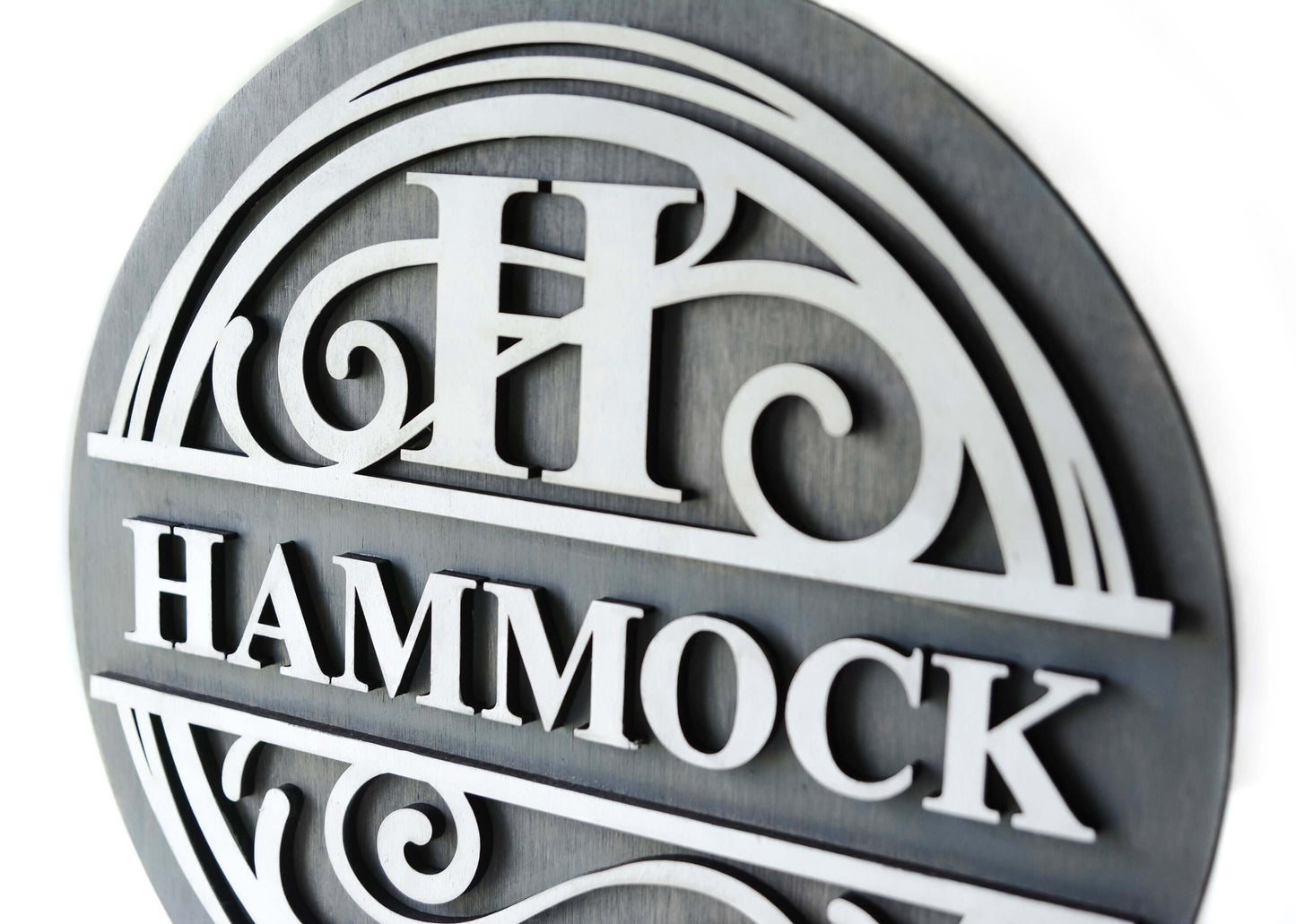 Customized Round Family Name Sign for Home Decor