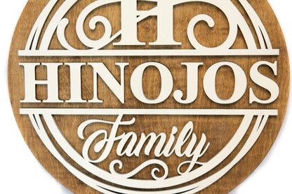 Personalized Wooden Name Sign for Familly