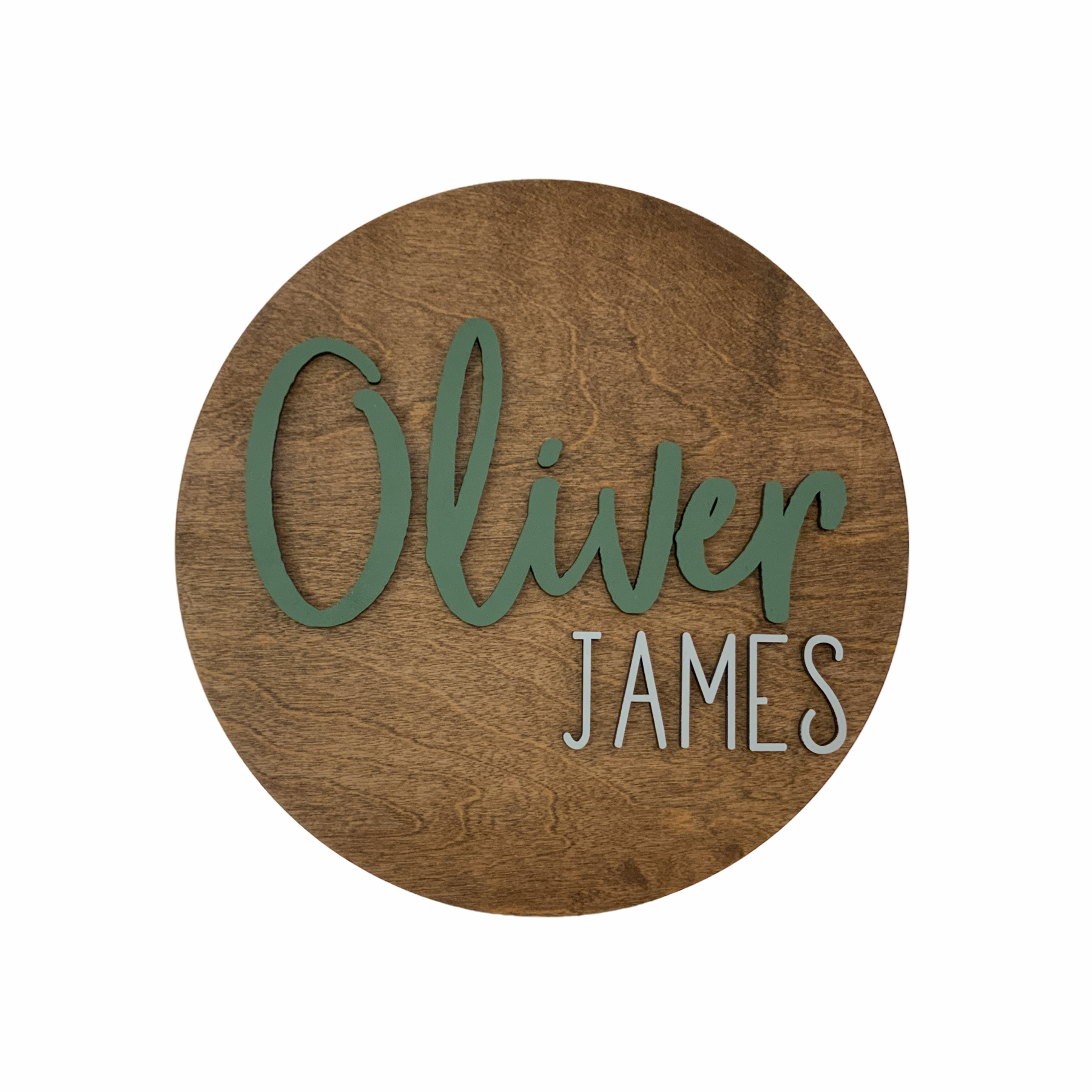 Oliver James Nursery Round Name Sign