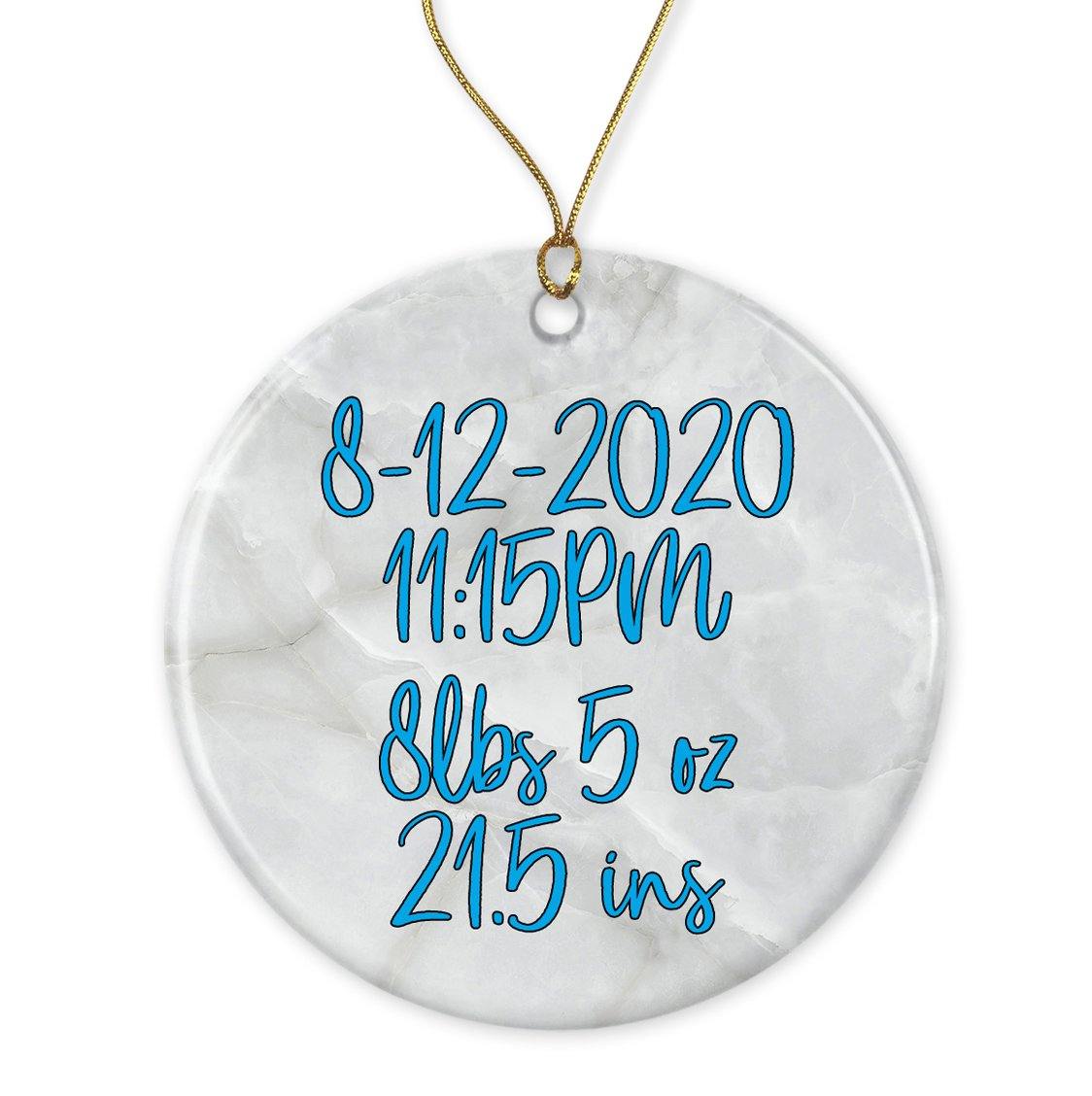 Personalized Baby's 1st Christmas for baby boy 2021 ceramic ornament | First Christmas ornament for baby